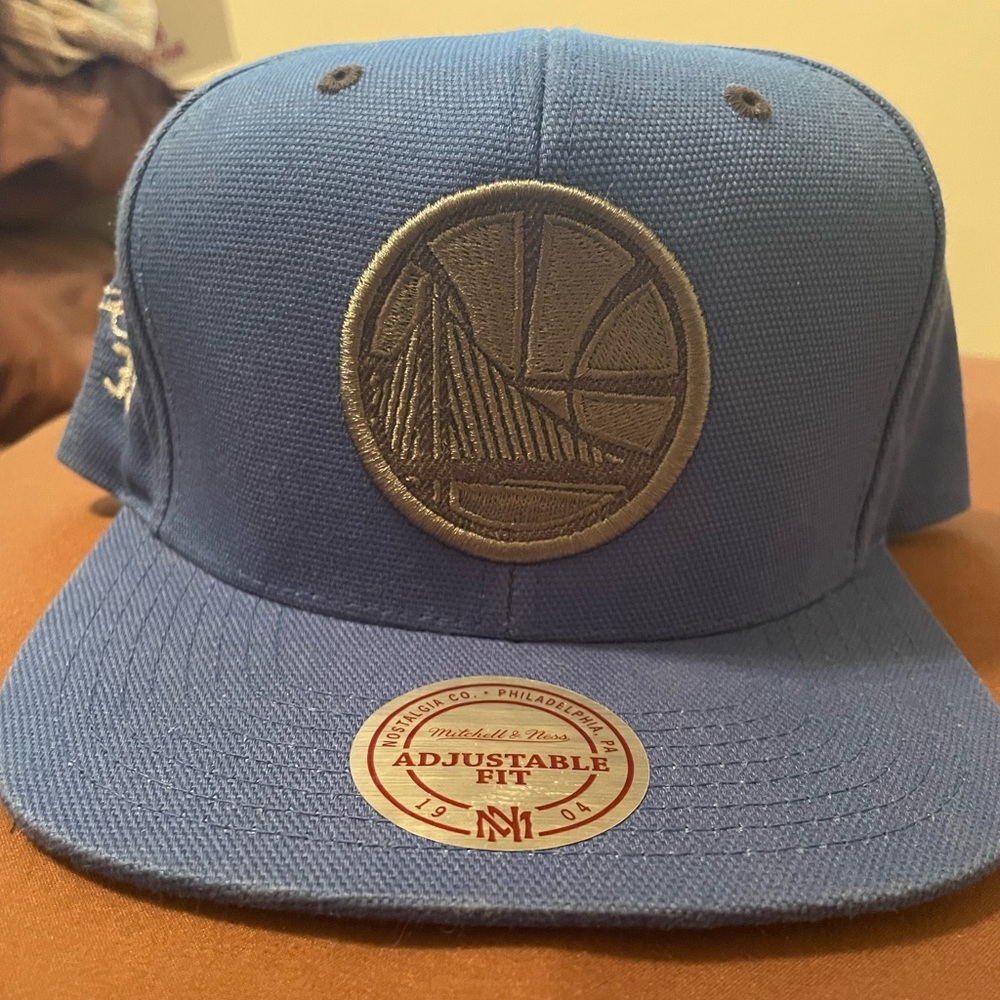 Blue Golden State Warriors Mitchell&Ness snap back hat